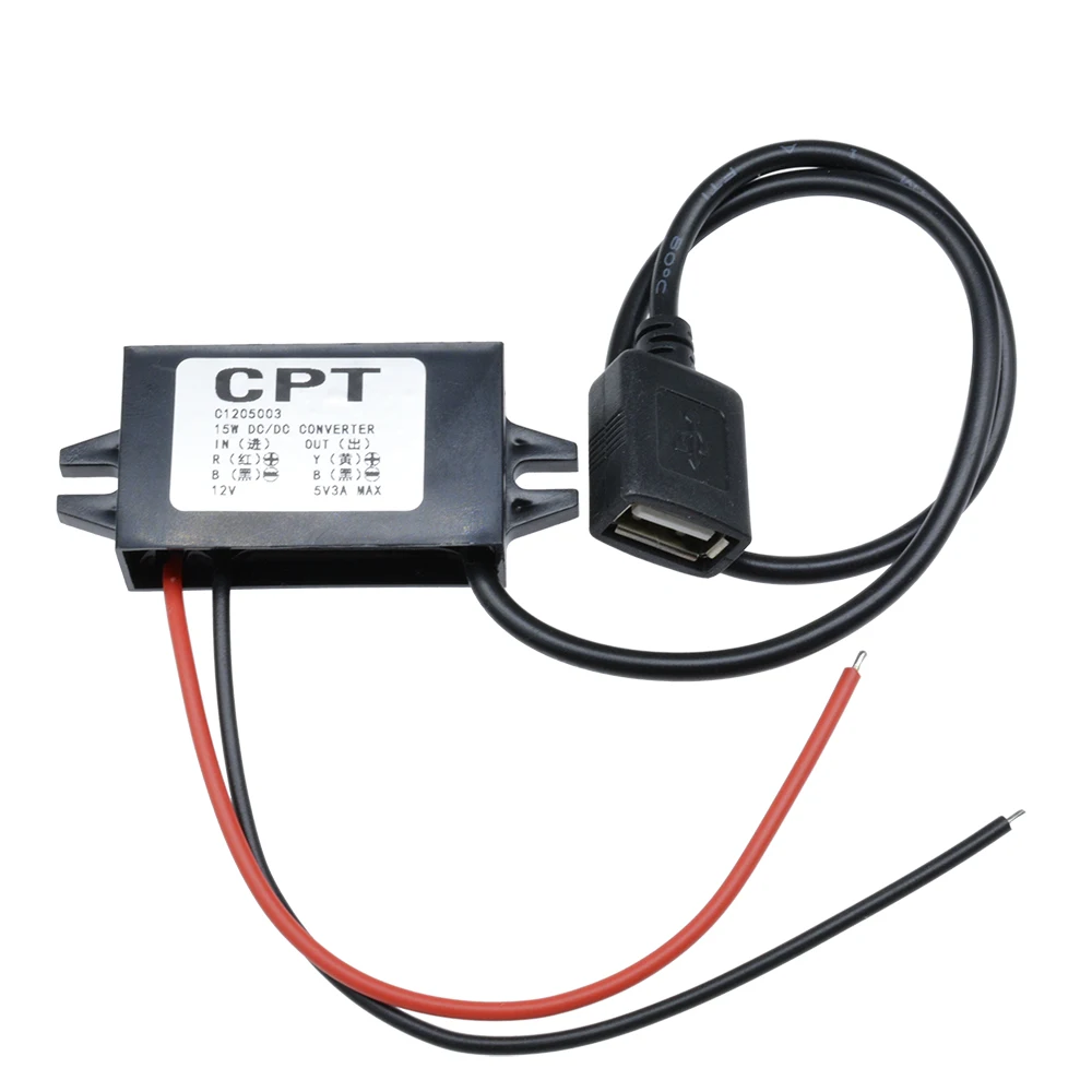 DC-DC 12V zu 5V 3A 15W Auto Power Step Down Buck Converter Netzteil – Bild 2