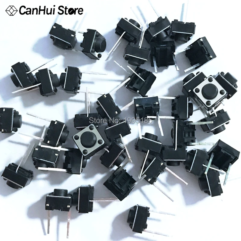 Tactile Push Button Switch 6x6x5mm 6*6*5mm 2p Micro Switch (100 Stück) – Bild 3