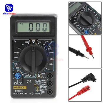 DT-830B LCD Digital Multimeter Elektrische AC DC Voltmeter Amperemeter Ohm Tester Oszilloskope Messung Analyse