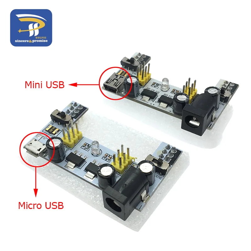 MB102 Mini Micro USB Schnittstelle Breadboard Netzteilmodul MB-102 – Bild 5