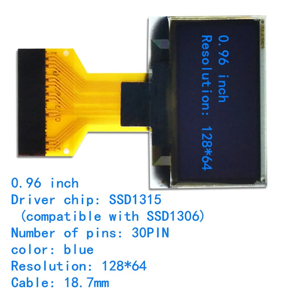 0,96 Zoll OLED-Display 30PIN SSD1315 SSD1306 ST7735S 12864 Punktmatrix – Bild 3
