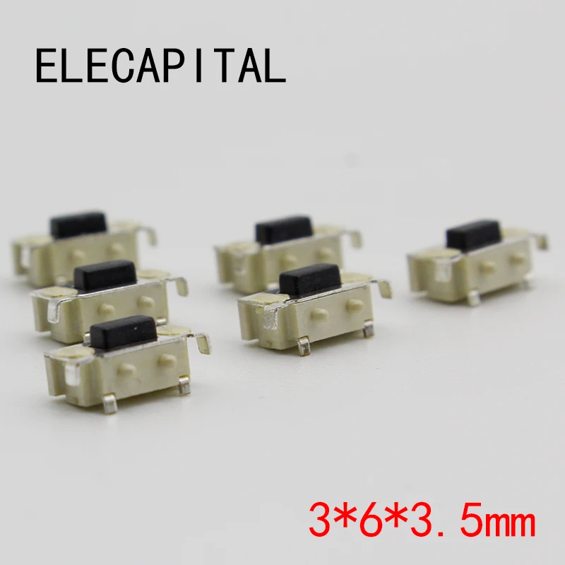 Freies verschiffen 50PCS SMT 3X 6X 3,5 MM Taktile Takt Push Button Micro Schalter Momentary