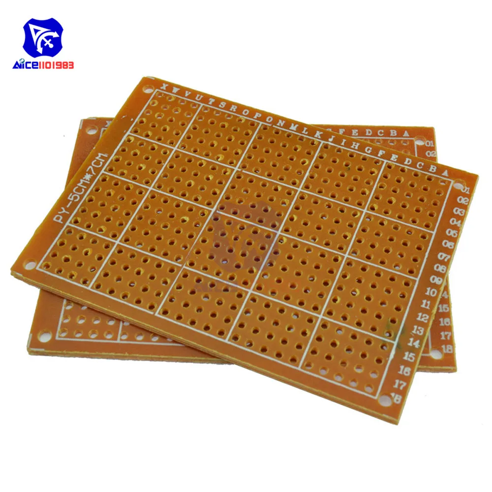 Diymore 5 Teile/los Universal PCB Board 50x70mm 2,54mm Loch Pitch – Bild 4