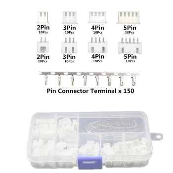 XH 2,54 2p 3p 4p 5 pin 2,54mm Pitch Terminal Kit/Gehäuse/pin Header JST Stecker Draht Anschlüsse (230 Stück)
