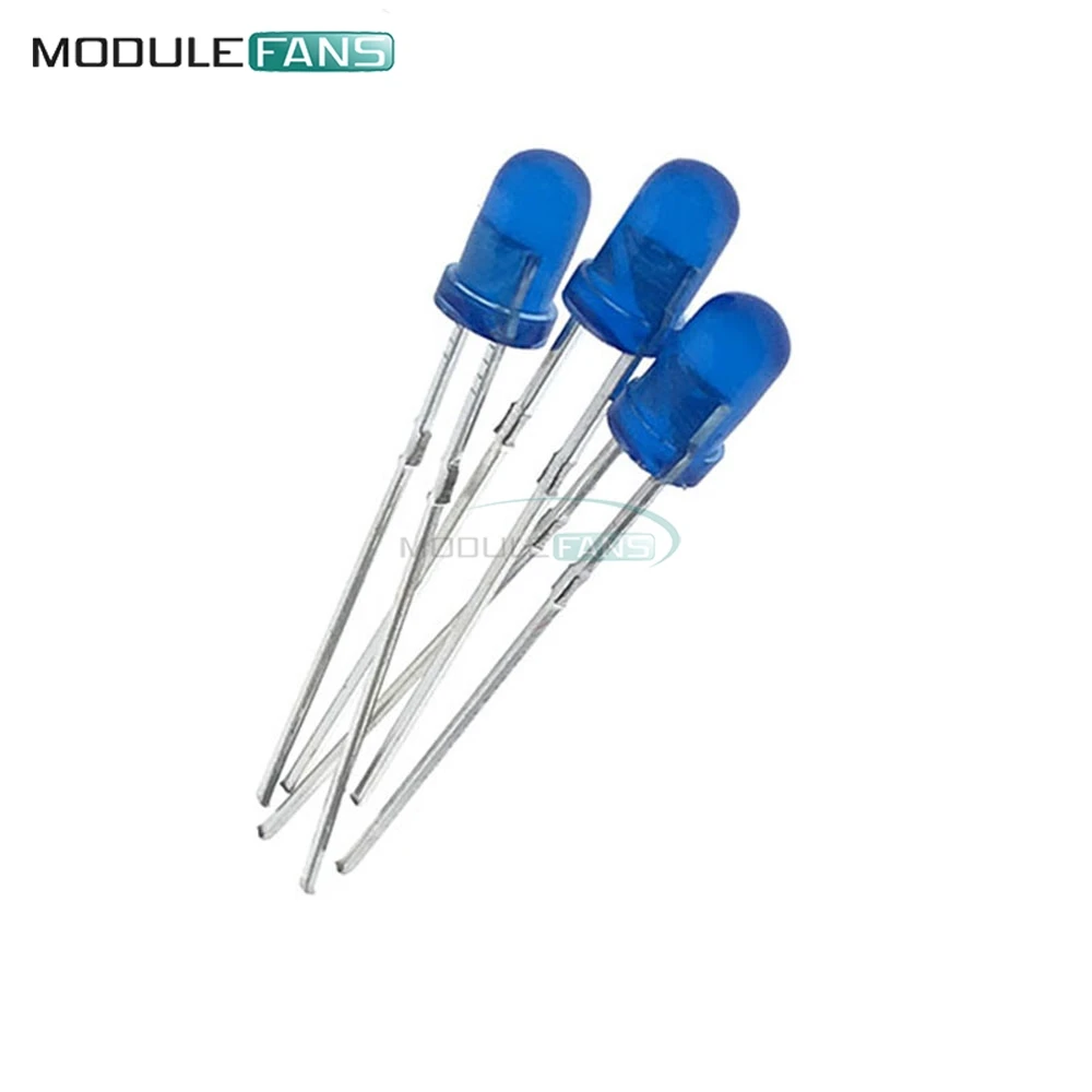 3MM LED GRÜN/WEIß/ROT/GELB/BLAU Farbe Licht Super Helle (100 Stück) – Bild 2