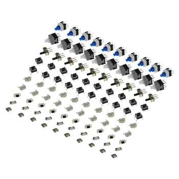 Smart Electronics 10 Arten von taktilen Schaltern, Druckknopf, SMD-Taktschalter, 100 Stück