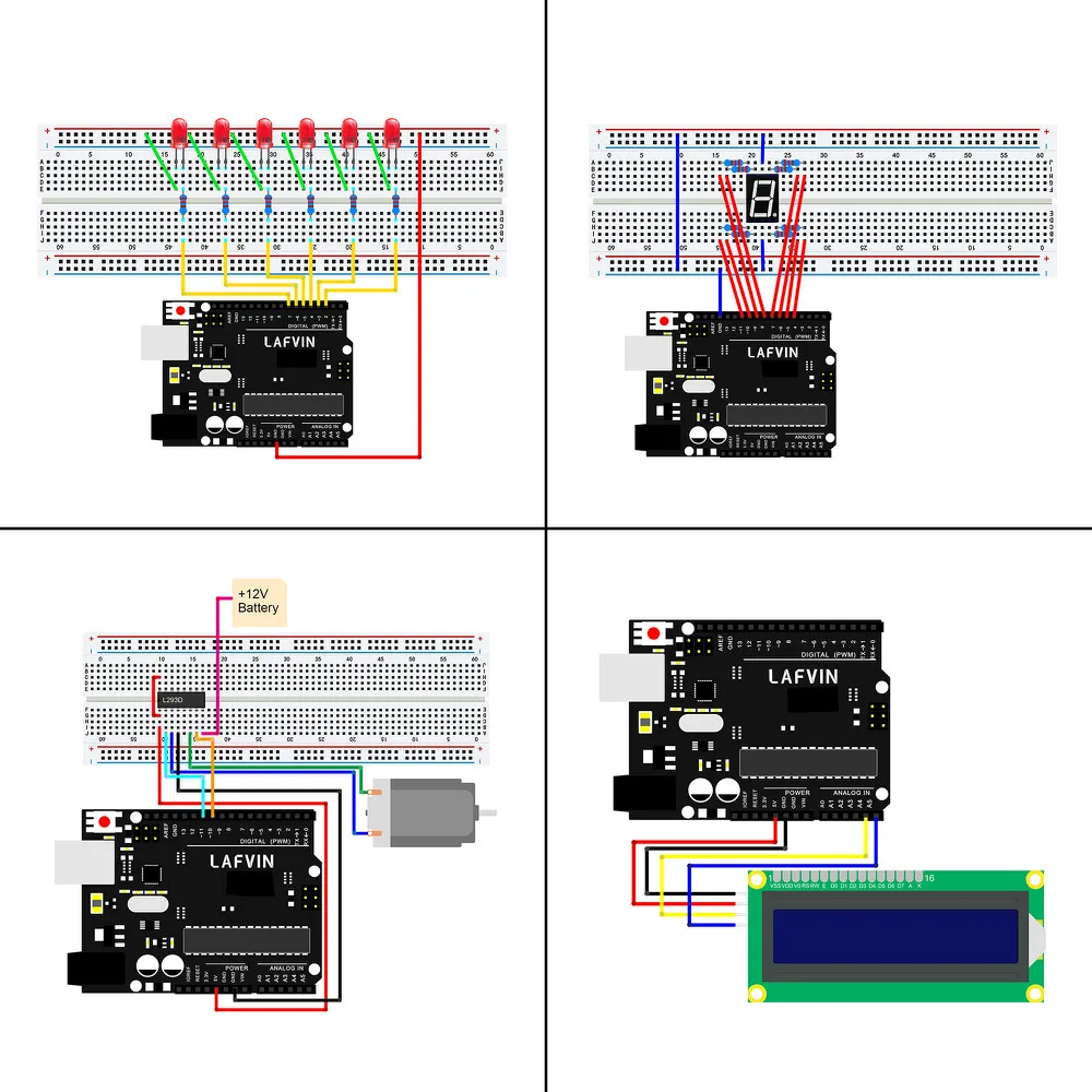 Lafvin Super Starter Kit für Arduino Uno Set R3 Steck – Bild 2
