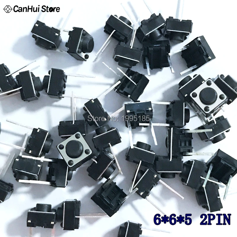 Tactile Push Button Switch 6x6x5mm 6*6*5mm 2p Micro Switch Key Switch Tactile Push Button Switches (100 Stück)