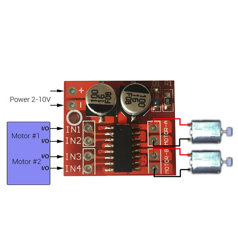 L298N Dual Kanal DC Motor Fahrer Mini Modul PWM Speed Control Über – Bild 2