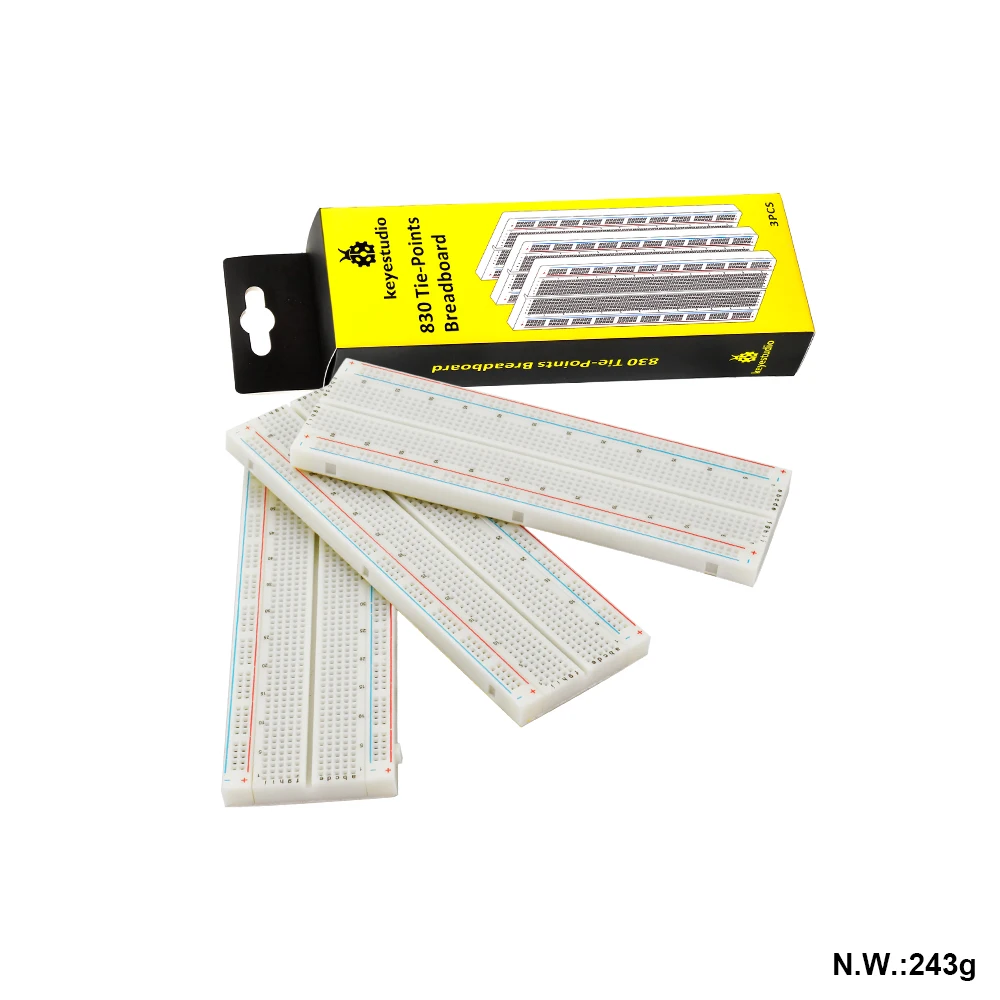 HI-Q Steckbrett 830 Punkte Lötfreies PCB Breadboard MB-102 (3 Stück) – Bild 2