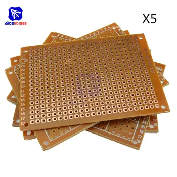 Diymore 5 Teile/los Universal PCB Board 50x70mm 2,54mm Loch Pitch Prototyp Papier Gedruckt Schaltung Panel 5x7