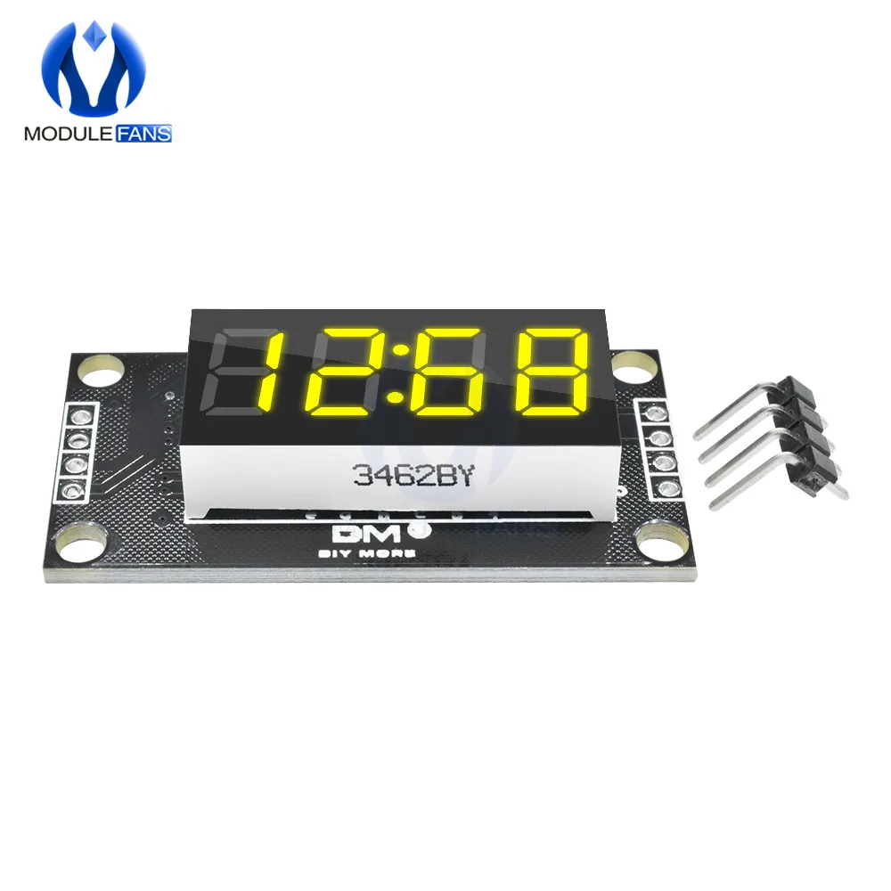 TM1637 LED 0.36 ''0,36 inch Display Modul 4-Stelligen 7 Segmente Anzeige digital Rohr mit Uhr
