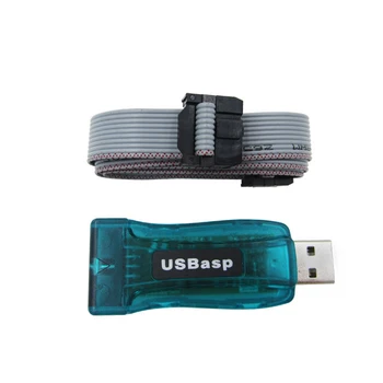 USBasp USB ISP 5V AVR Programmierer USB ATMEGA8 ATMEGA128 mit Gehäuse + 1 Stück 10-Pin-Kabel, unterstützt Win7