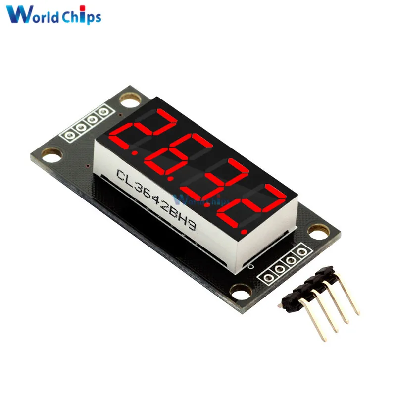 0,36 zoll 0.36 "4-Stelligen Rot/Grün/Gelb/Blau/Weiß LED Display Rohr Dezimalstelle 7 segmente TM1637 Modul