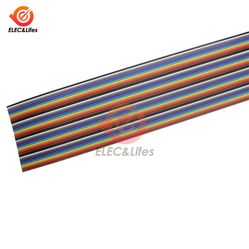 Dupont Jumper Draht 1Meter 40Pin Regenbogen DuPont Kabel Flache IDC – Bild 5