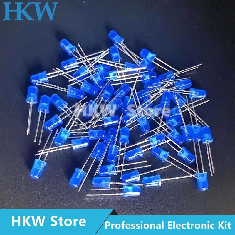 3mm LED-Diode 3mm Assorted Kit Weiß Grün Rot Blau Gelb Warm weiß DIY Licht Emittierende dioden F3 (100 Stück)