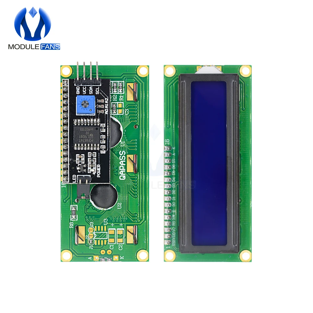 LCD1602 1602 LCD Display Modul Blau Gelb Grün Bildschirm 16x2 – Bild 2
