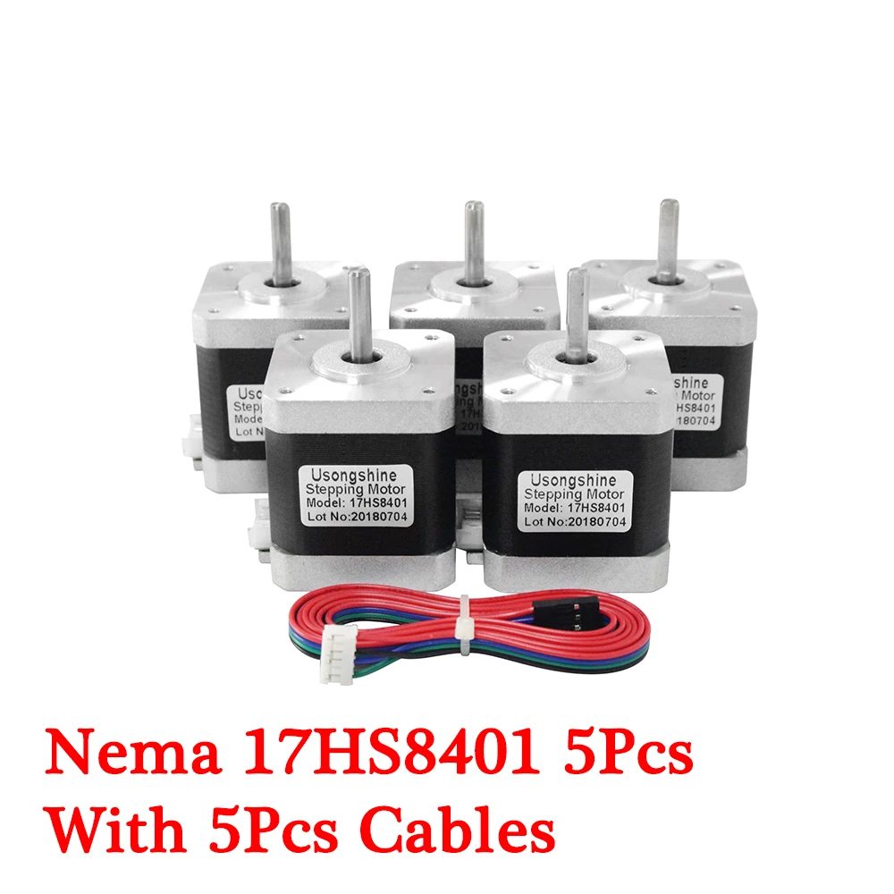 Nema17 Schrittmotor 48mm 42 Motor Nema 17 Motor 42BYGH 1,7A (5 Stück) – Bild 2