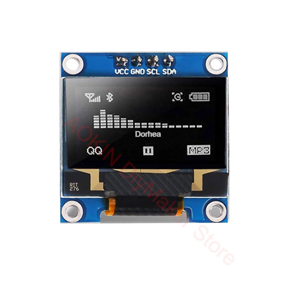 0,96 Zoll OLED-Display-Modul SSD1306 I2C IIC SPI Seriell 128 x 64 3,3 V-5 V Blau/Blau Gelb/Weiß für Arduino