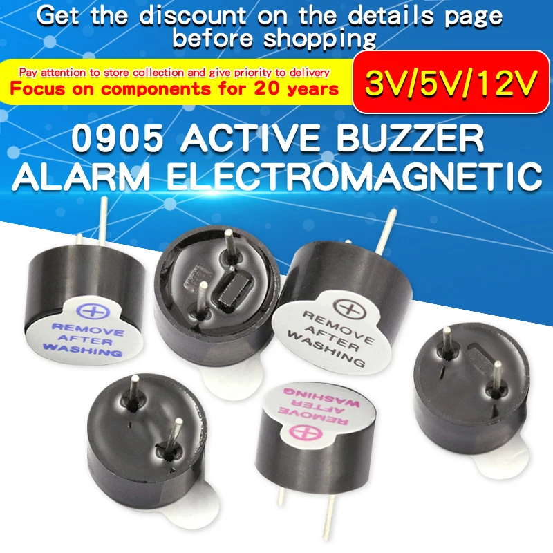 3V 5V 12V 0905 Aktive Summer Magnetische 9*5,5 MM Elektromagnetische – Bild 2
