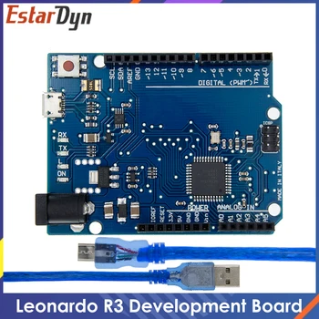 Leonardo R3 Mikrocontroller Atmega32u4 Entwicklungsboard oder mit USB-Kabel Kompatibel für DIY Starter Kit