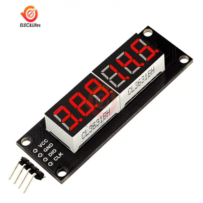 TM1637 6 Bits 0,36 Zoll digitales LED-Anzeigemodul für Arduino 7 Segment 0,36 Zoll 5 V Dezimaluhr rote