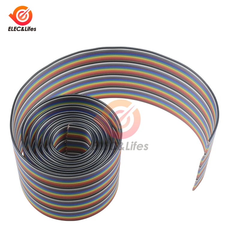 Dupont Jumper Draht 1Meter 40Pin Regenbogen DuPont Kabel Flache IDC – Bild 6