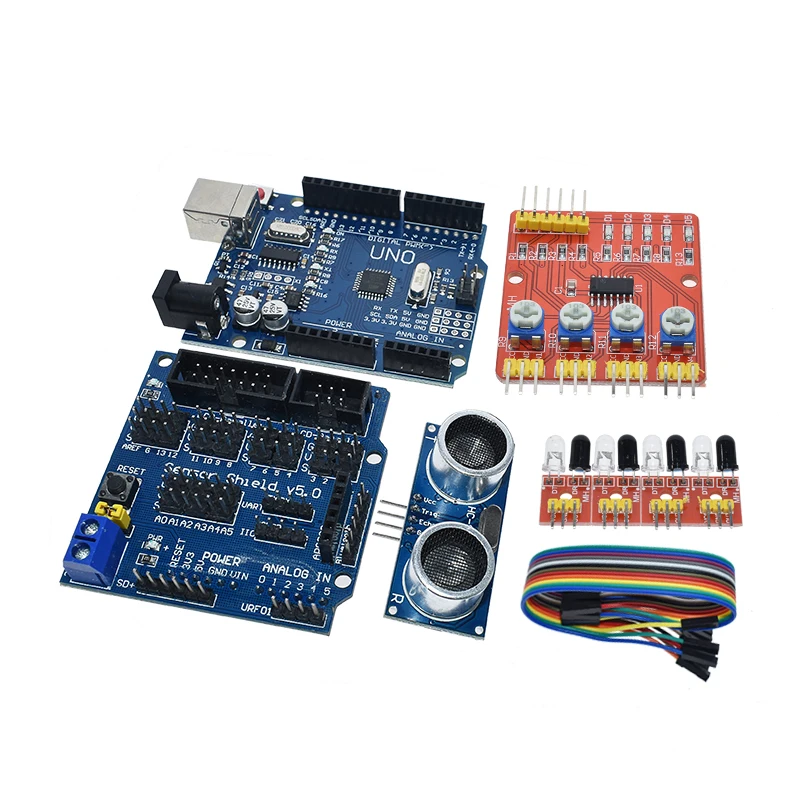 Arduino UNO R3 Roboter 4WD Autos RC Fernbedienung L98N Robotik Lernen – Bild 2