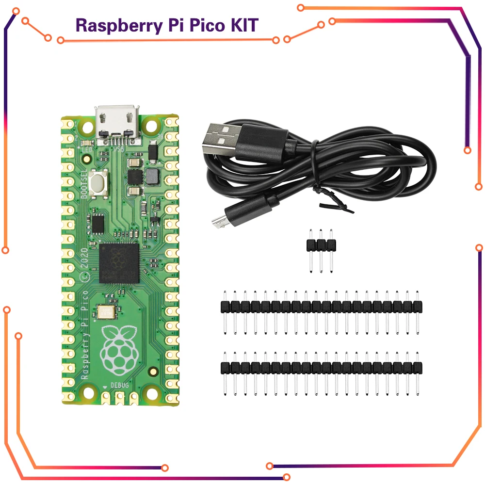 Raspberry Pi Pico Kit Board Ein kostengünstiges Hochleistungs-Mikrocontroller-Board Cortex-M0+ Dual-Core