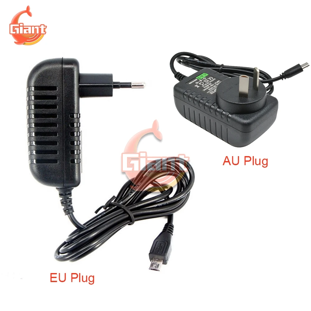 100 V-240V AC zu DC Ladegerät Adapter Raspberry Pi 2 Netzteil 5V 3A Schalter Taste Micro USB UNS power Adapter