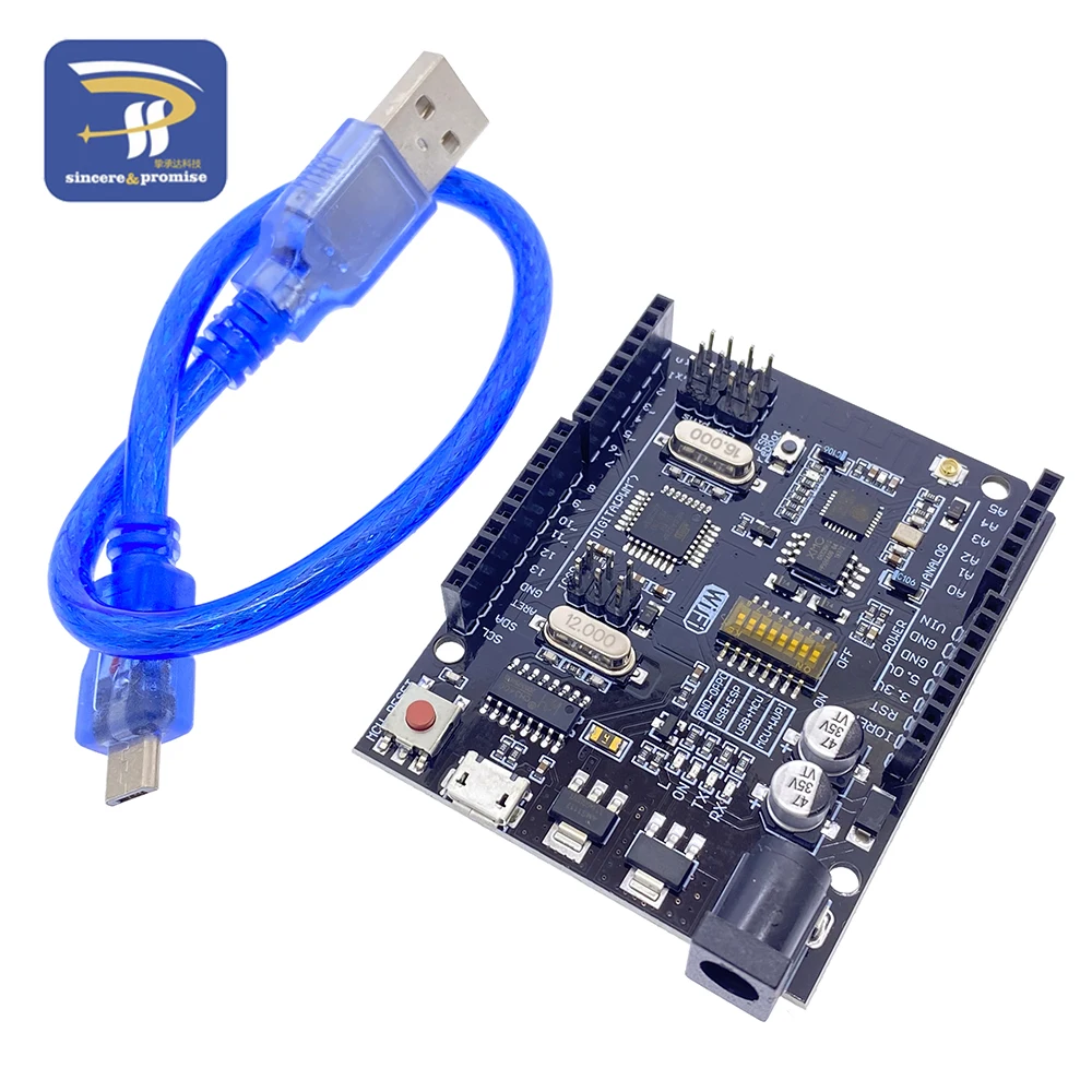 UNO + WiFi R3 ATmega328P + ESP8266 CH340 (32Mb speicher) 6V-9V USB-TTL – Bild 4