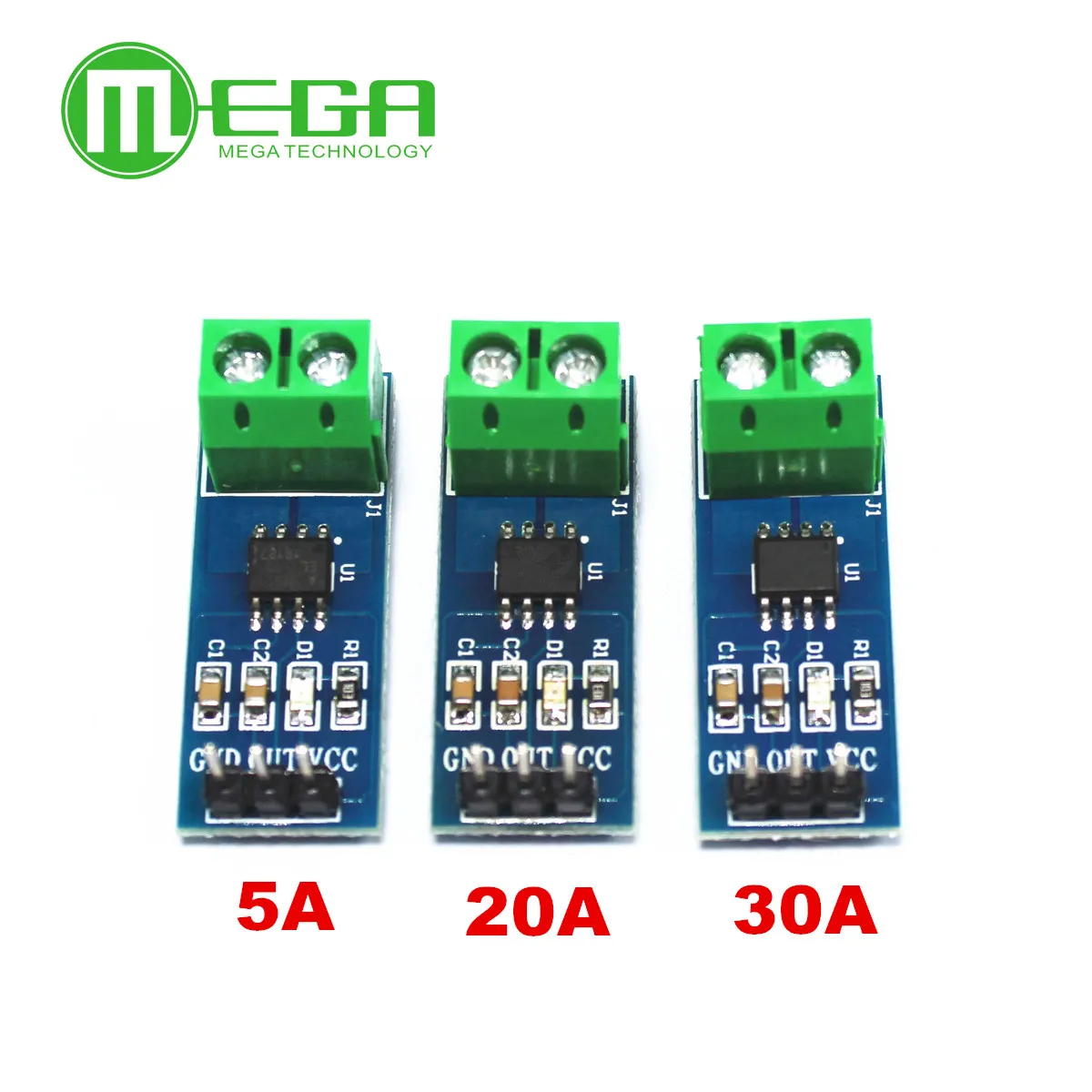 5A 20A 30A Bereich ACS712 ACS712T ACS712TELC-30A Modul Strom Sensor Modul (5 Stück)