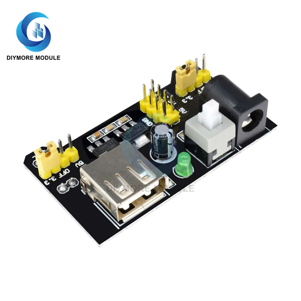MB102 Micro-USB-Breadboard-Netzteilmodul DC 7-12 V 830-Punkt lötfreier Brotbrett-Spannungsregler für Arduino