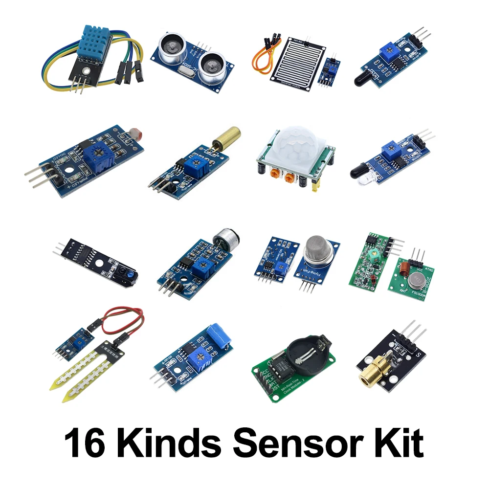 45-in-1-Sensormodule, 16-Arten-Starter-Kit für Arduino Raspberry Pi, besser als 37 in 1, mit Box DIY UNO R3