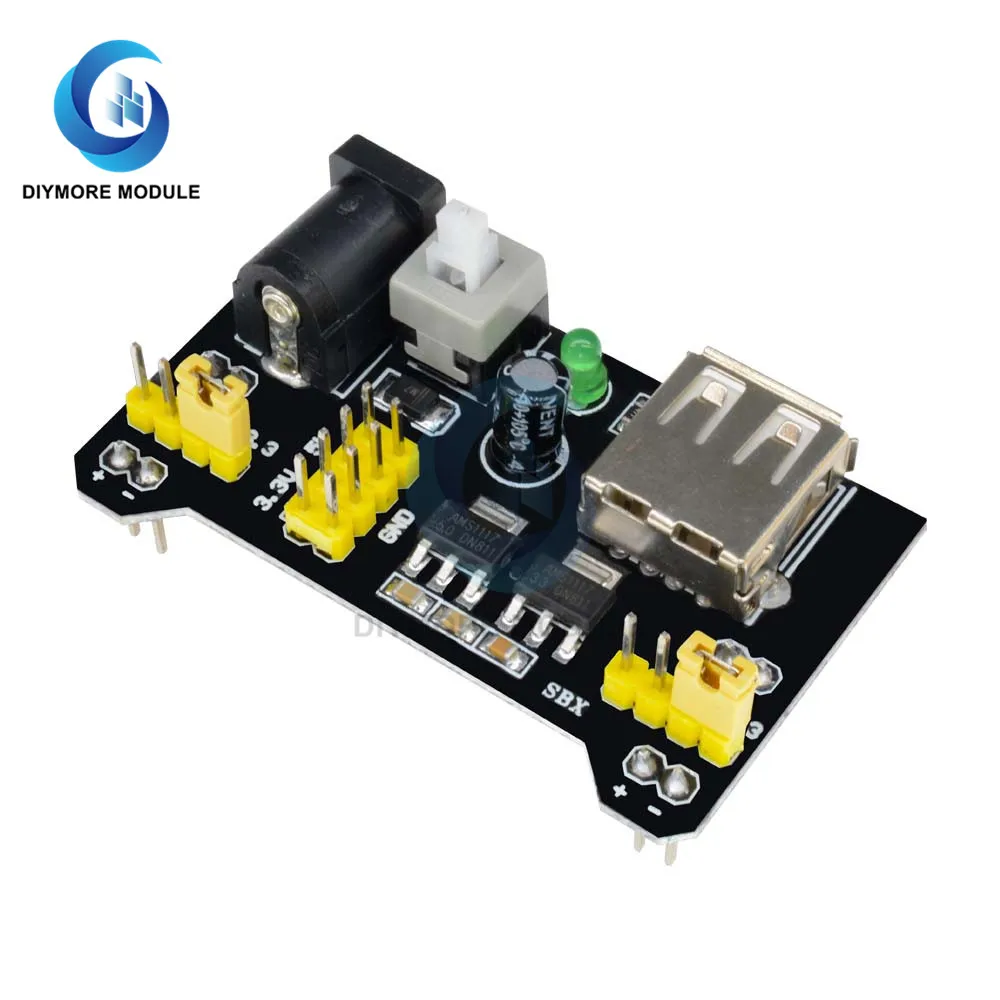MB102 Micro-USB-Breadboard-Netzteilmodul DC 7-12 V 830-Punkt lötfreier – Bild 4