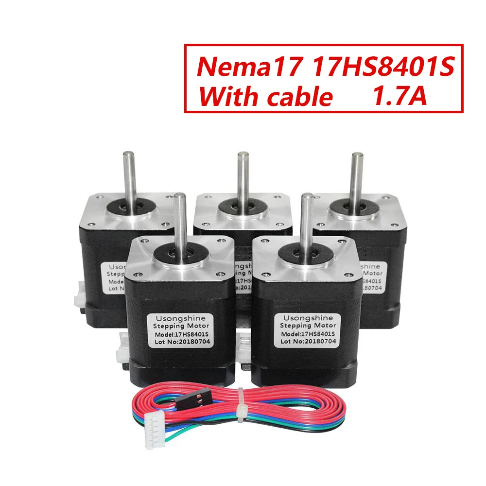Nema17 Schrittmotor 48mm 42 Motor Nema 17 Motor 42BYGH 1,7A (5 Stück) – Bild 3