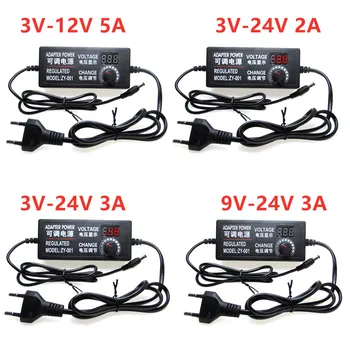 AC DC Netzteil 3V 5V 9V 12V 24V 36V 1A 2A 3A 5A 10A Einstellbare Transformatoren 220V zu 12V Netzteil Adapter
