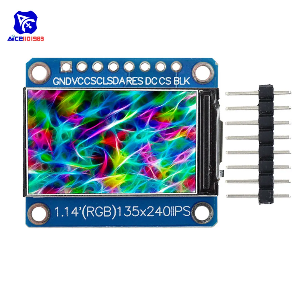 Diymore 1,14 zoll SPI 240x135 RGB TFT LCD Display Modul ST7789 IPS HD LCD Display für Arduino C51 STM32 3,3 V