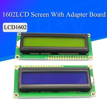 LCD1602 1602 LCD-Modul Blau/Gelb Grüner Bildschirm 16x2 Zeichen LCD-Display PCF8574T PCF8574 IIC