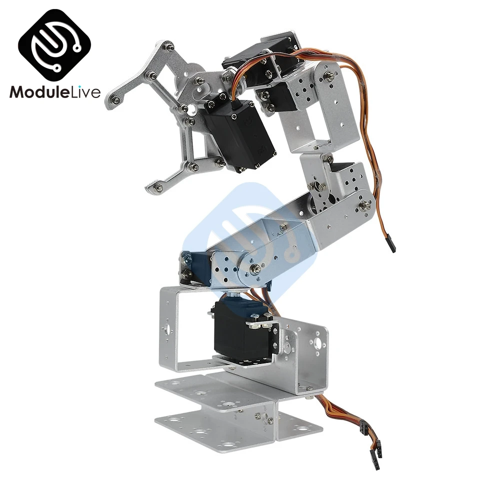 Aluminium Robot 6 DOF Arm Mechanische Robotic Arm Clamp Klaue Mount Kit Ohne Servos Für Arduino DIY Roboter