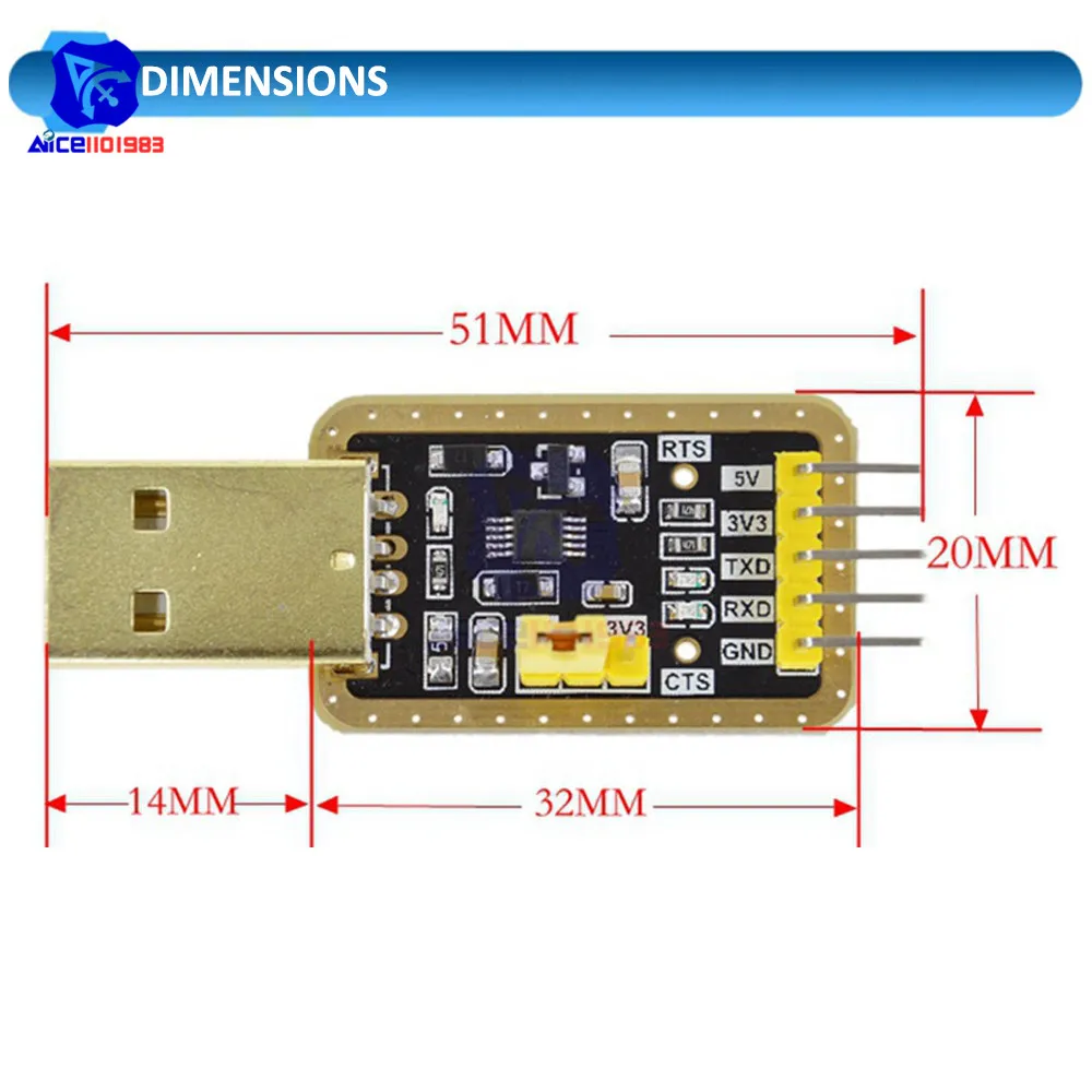 Diymore CH340 CH340G USB zu TTL Programmierer USB Serielle Upgrade – Bild 3