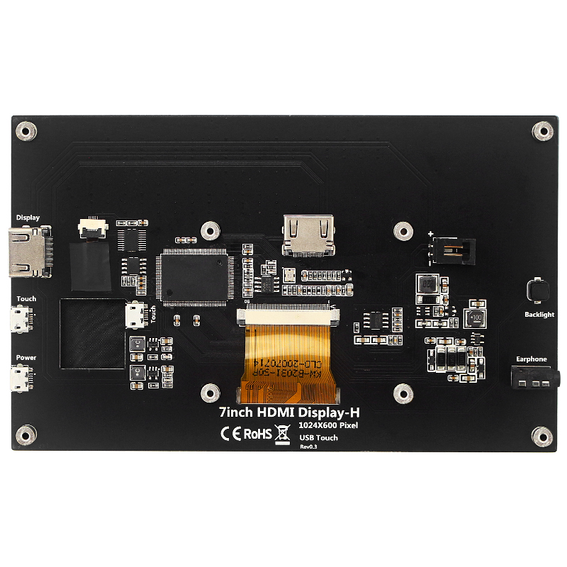 Raspberry Pi 5 7 Zoll Touchscreen IPS 1024x600 HD LCD HDMI-kompatibles – Bild 3