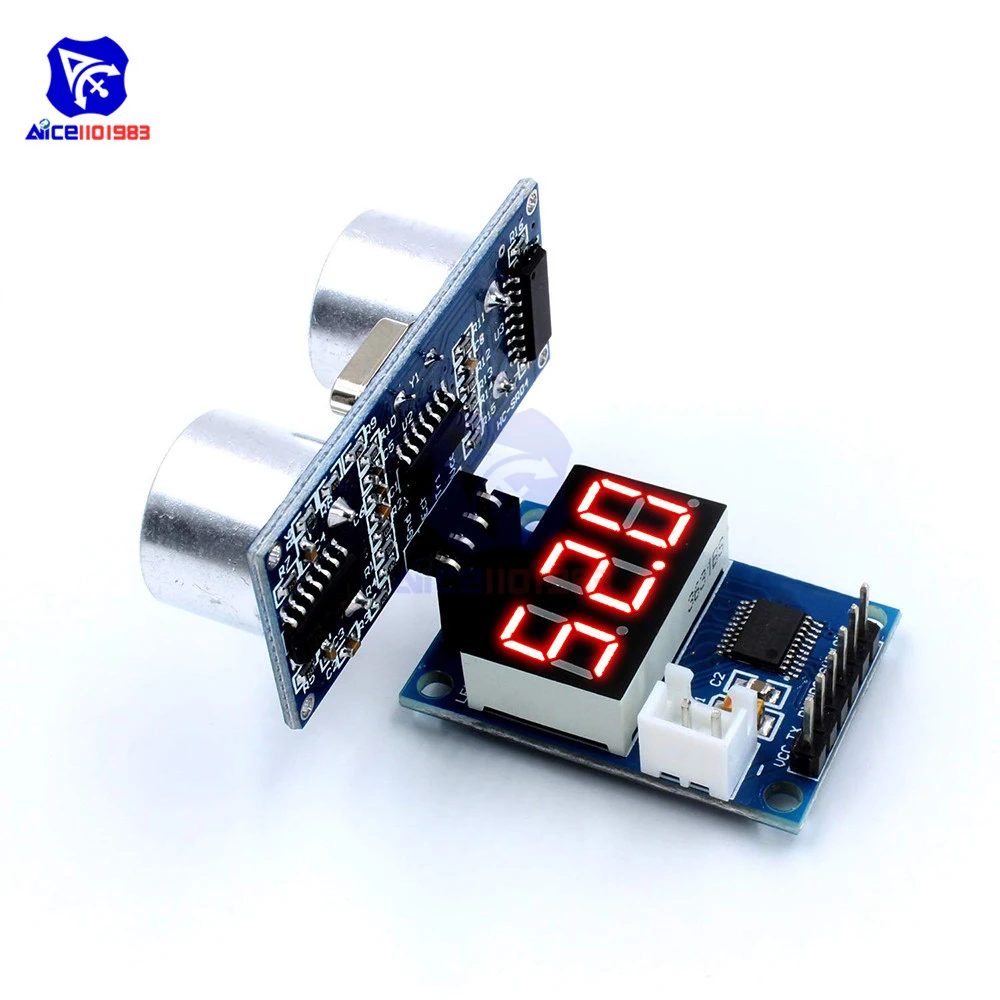 Diymore HC-SR04P/SR04 Ultraschallsensor HC-SR04 Messabstandssensor LED-Anzeigemodul für Arduino Robot