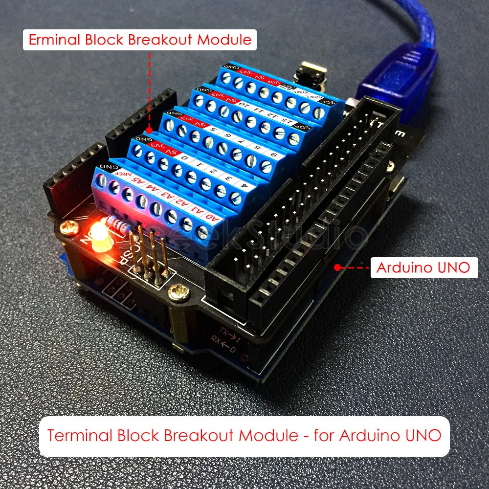 Arduino UNO Schraube Terminal Hut Expansion Board Presoldered ICSP – Bild 4