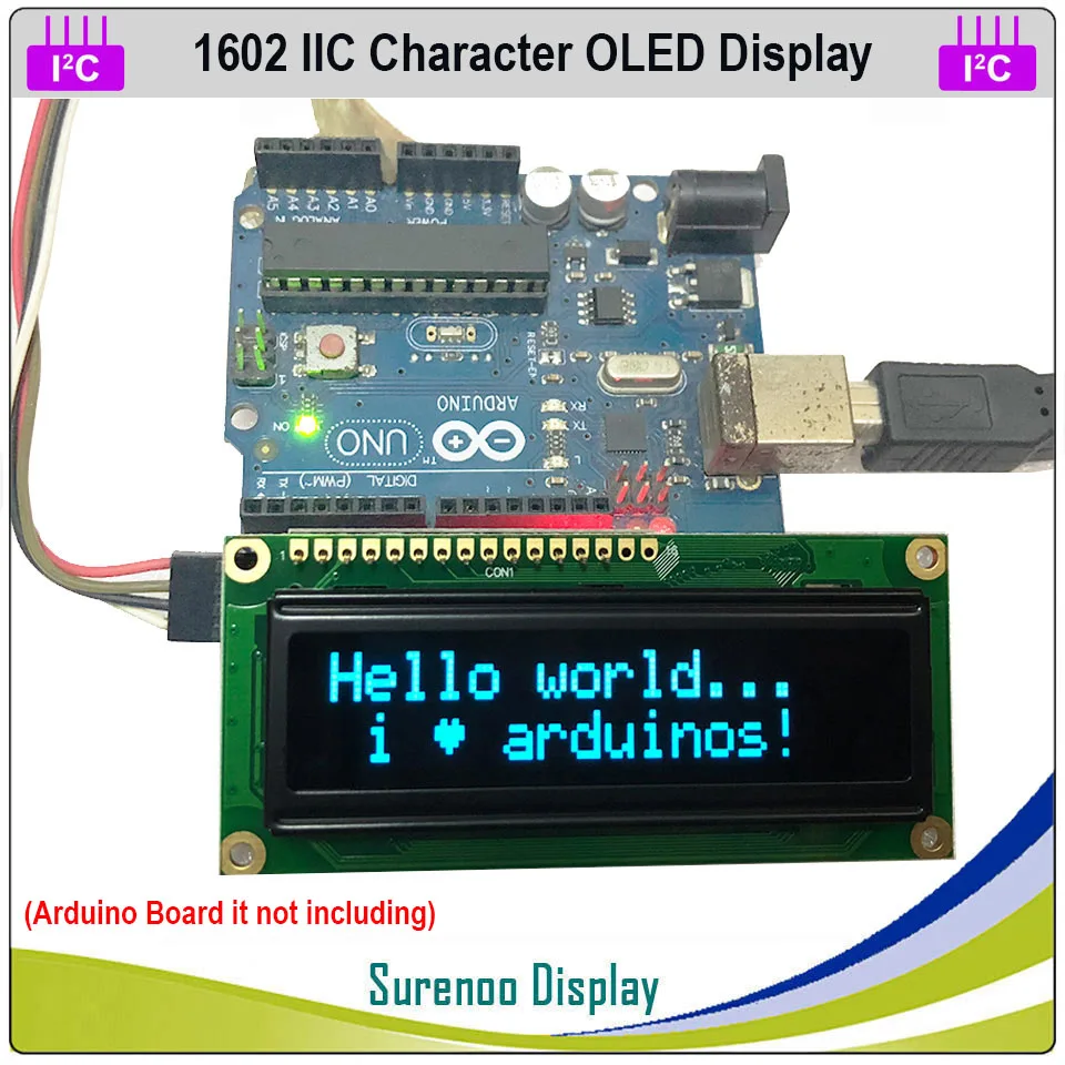 Echtes OLED-Display, IIC/I2C/TWI 1602 162 16*2 LCD-Modul mit seriellem – Bild 2