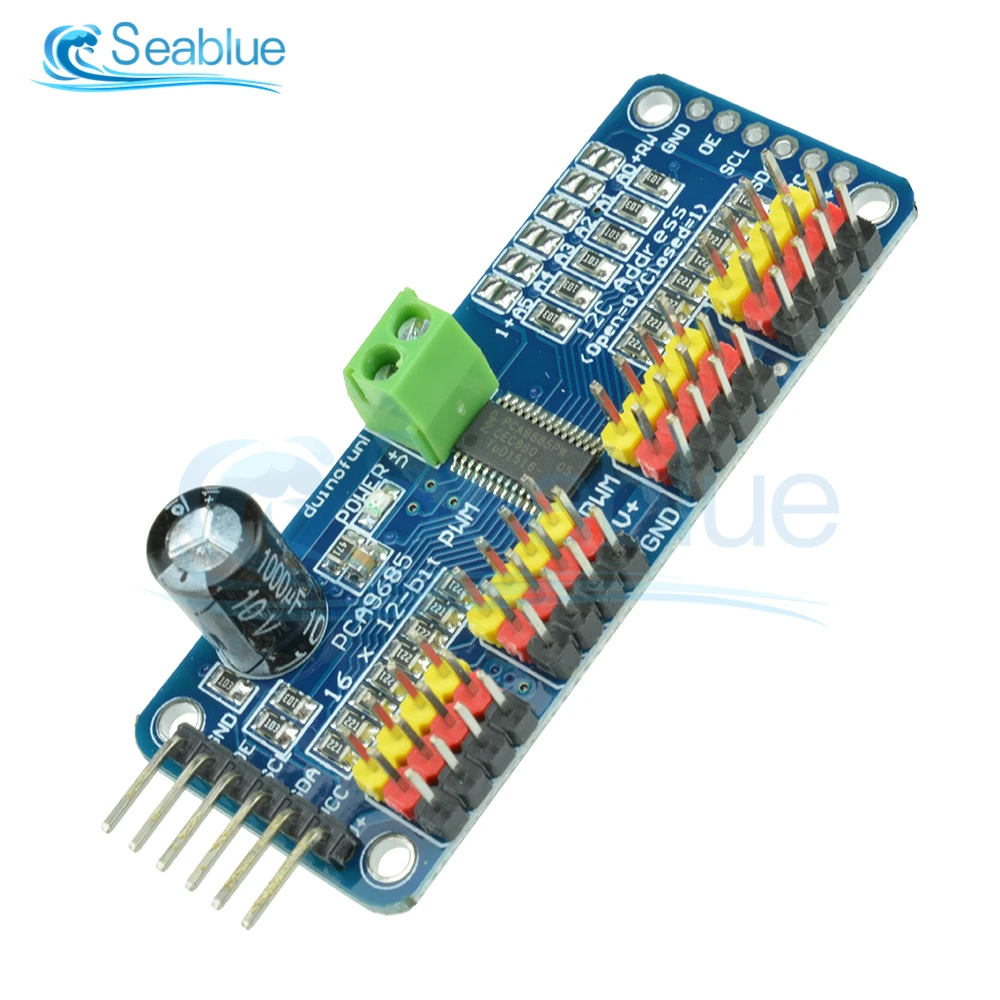 PCA9685 16 Kanal 12-bit PWM Servo Motor Fahrer I2C Interface Modul DC – Bild 2