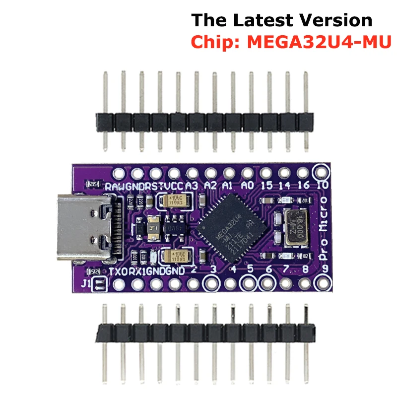 MICRO/TYPE-C USB ATMEGA32U4 Modul 5V 16MHz Board für ATMEGA32U4-AU/MU – Bild 3