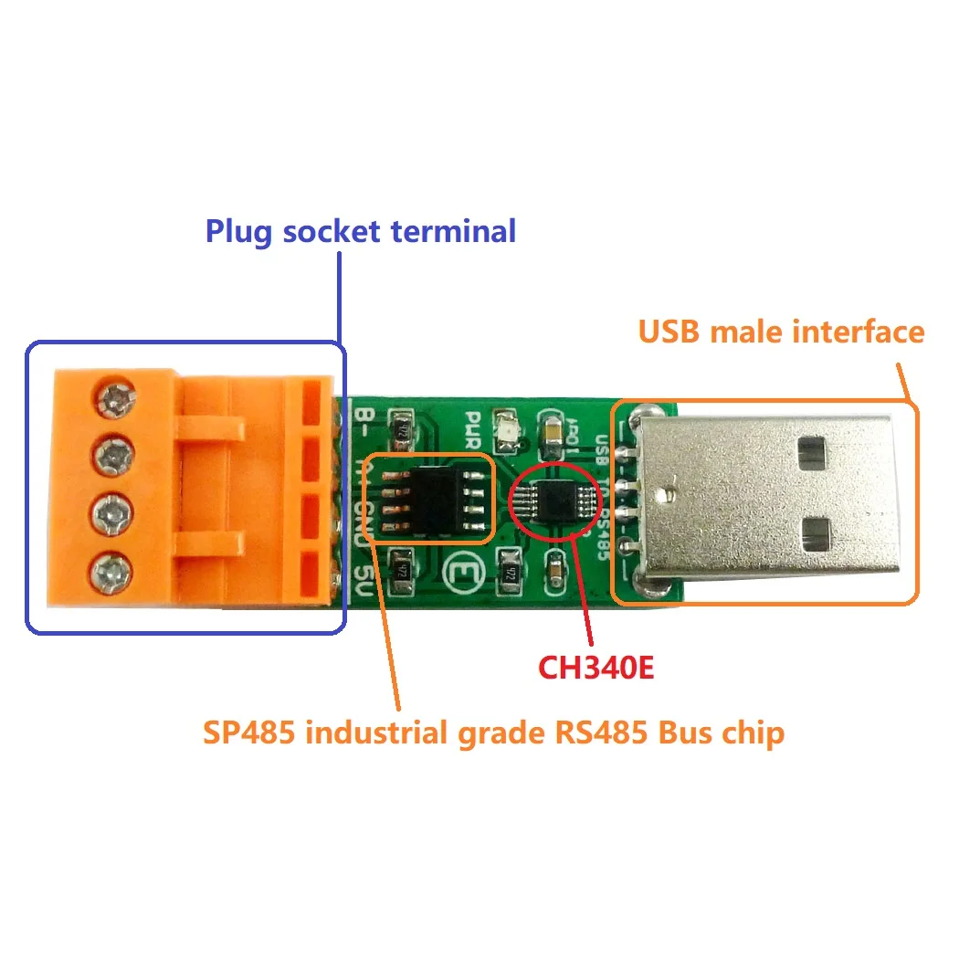 USB-zu-RS485-Bus-Konvertermodul CH340 Industriequalität IC SP485 – Bild 2