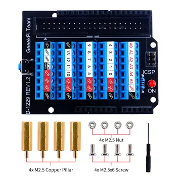 Arduino UNO Schraube Terminal Hut Expansion Board Presoldered ICSP Interface Diy ferrament Mit Horn Buchse