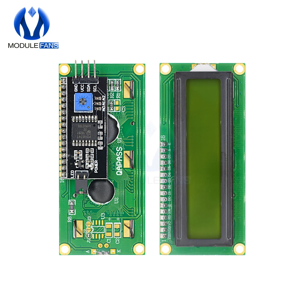 LCD1602 1602 LCD Display Modul Blau Gelb Grün Bildschirm 16x2 – Bild 3